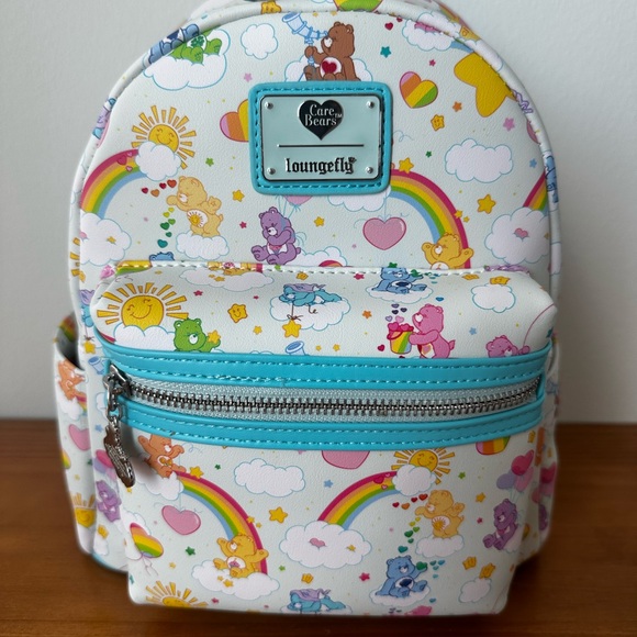 Loungefly 40th Anniversary Care Bears Rainbow Mini Backpack New One Size - Picture 3 of 12